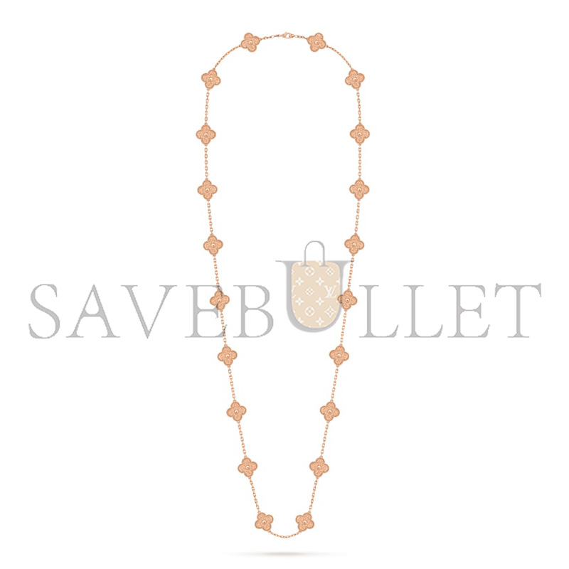 VAN CLEEF ARPELS VINTAGE ALHAMBRA LONG NECKLACE, 20 MOTIFS VCARN9T000